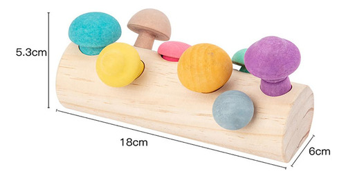 Juego De Combinación De Juguetes De Madera Para Recoger Seta