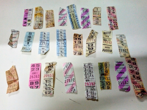 Boletos Capicua De Colectivo (lotes X 5) (Usado)