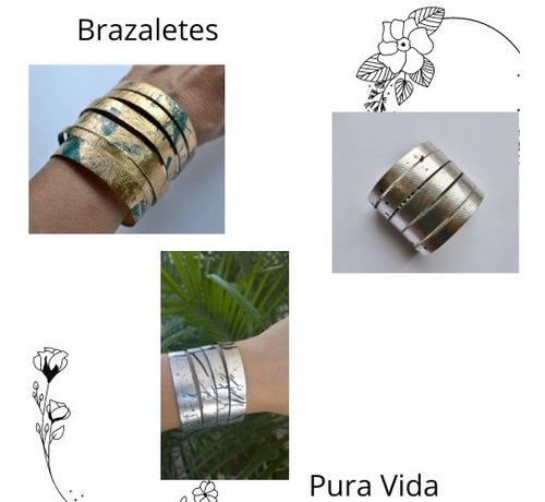 Imagen 7 de 8 de Brazalete Plateado, Accesorio De Moda, Varios Colores