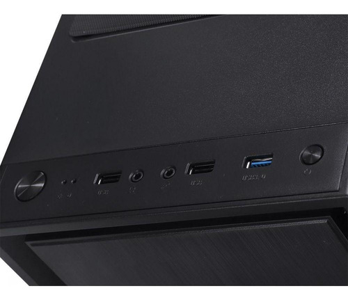Gabinete Mid-tower Polaris Preto 3 Fans Rgb Lateral Em Vidr