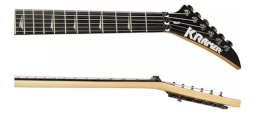Guitarra Kramer Nite Flying V Fr negra satinada, color: negro, material del diapasón: madera de arce, guía manual: mano derecha