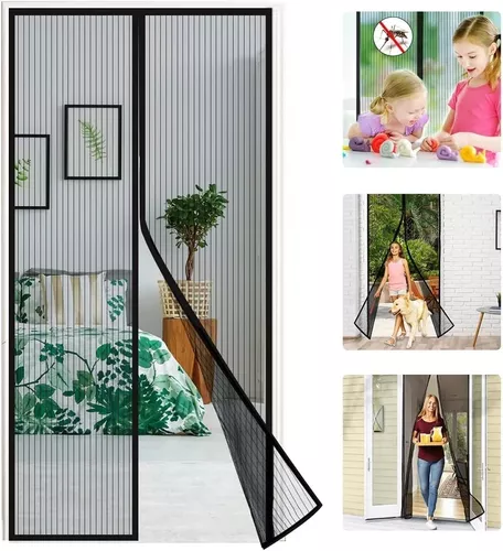 ARCOL Cortinas Mosquiteras para Puertas –Fácil Alcance del Tirador –  Potente Imán único (95x215 cm, Negro) : : Bricolaje y herramientas