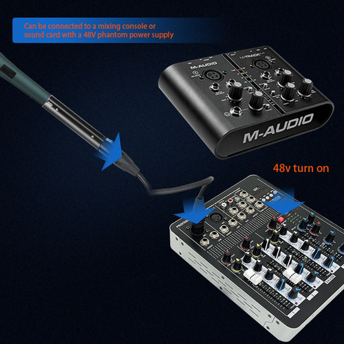 Pré-amplificador Dinâmico De Microfone De 48v Para Dm1 28db