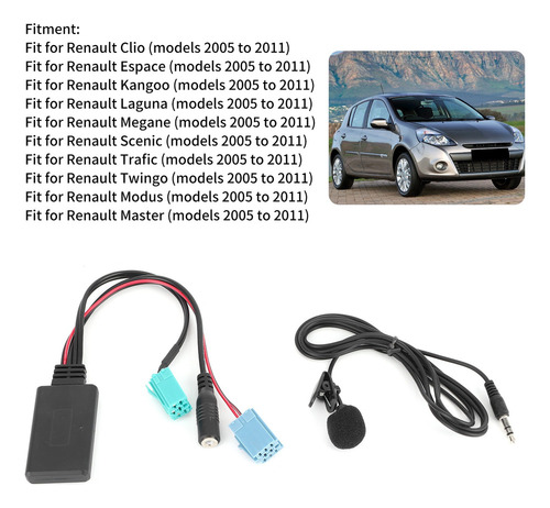 Cable De Entrada Auxiliar Estéreo Bluetooth Clio Espace Mega