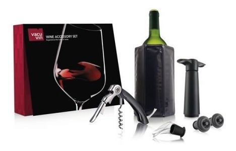 Imagen 2 de 3 de Set Completo Para Vino Accessory Wine Vacu Vin Regalo