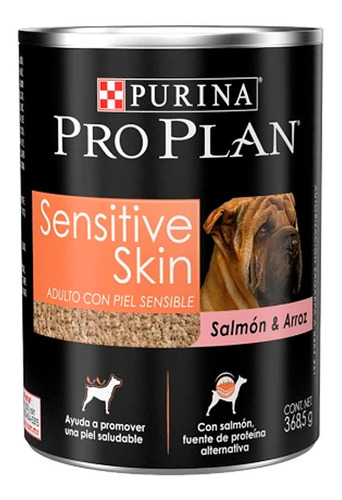 Alimento Perro Pro Plan Sensitive Salmón Arroz 368.5g Purina