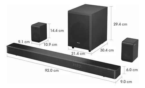 Barra de sonido de Teatro en Casa de 5.1 canales HT-S40R con parlantes  posteriores inalámbricos