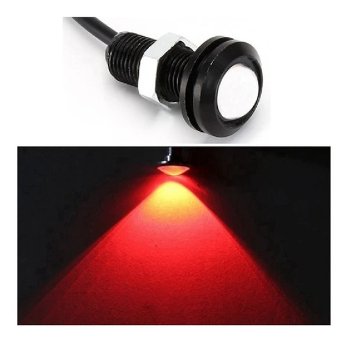 Imagen 3 de 5 de Kit Ojo De Aguila 9w Con Lupa Luz Led Cob Rojo X2
