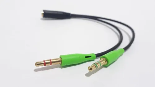 Cable Adaptador Convertidor Plug 3.5 Audio Y Microfono 1 A 2