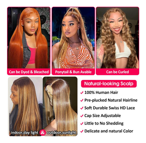 Flady Destacado Ombre Encaje De Encaje Delantero Cabello Hum