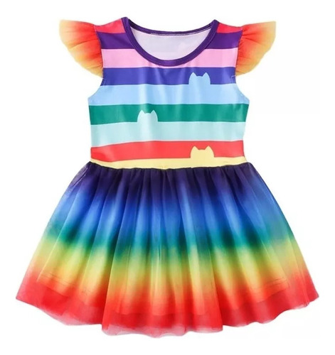 Vestido De Gabby Dollhouse De Verano A Rayas Para Niña