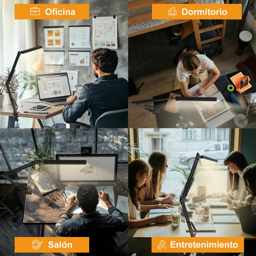 Lámpara Led Flexible Con Clip Escritorio Estudio Dibujo