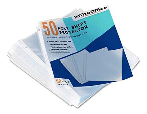 Sheet Protectors For 3 Ring Binder 8.5 X 11, Clear Shee...