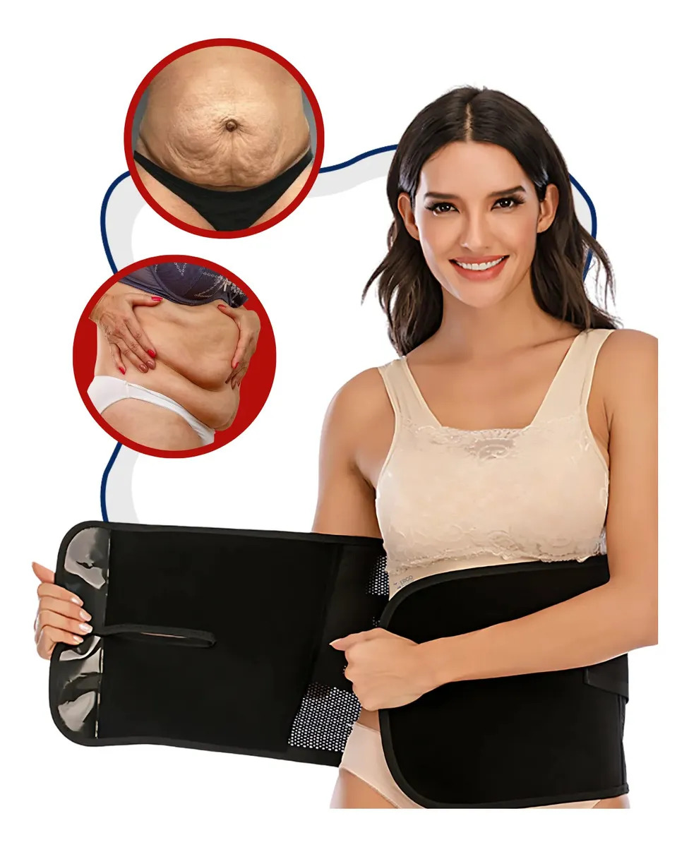 Cinta Pós Parto Cesariana Diastase Flacidez Ergopremium 2.0 Cor Preto Tamanho M