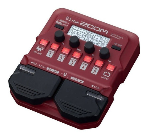 Imagen 3 de 4 de Pedal de efecto Zoom B1 Four rojo