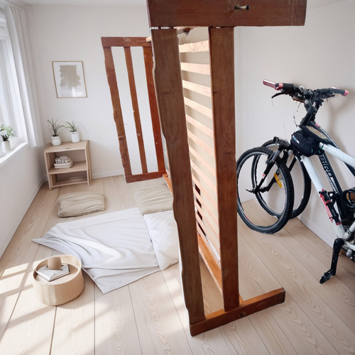 Cama De Dos Plazas De Madera Maciza Marrón Claro Clásico