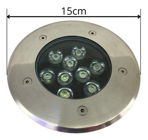 Balizador Luminária Luz Led 9w Embutir Chão Loja Branco_frio