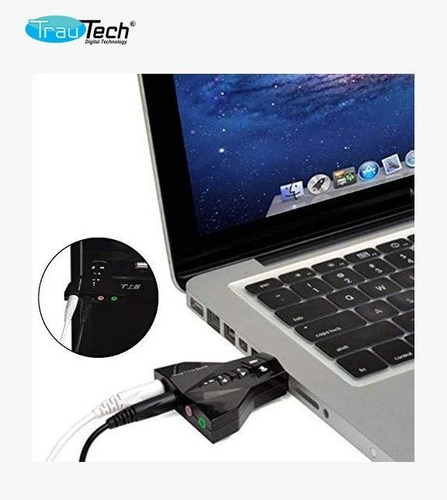 Tarjeta De Sonido Externa Usb 2.0 P/audifono Y Microfono 7.1