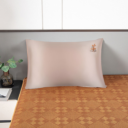 Funda De Almohada En Forma De U Bordada En Seda, Color Liso,