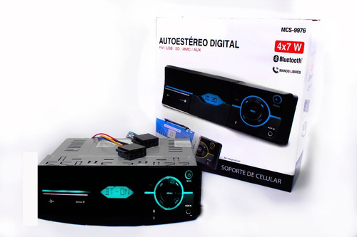 Autoestereo Digital Soporte Celular Bluetooth Manos Libres