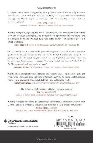 Charlie Munger The Complete Investor (columbia Business Sch, De Griffin, Tren. Editorial Columbia Business School Publishing, Tapa Dura En Inglés, 2015