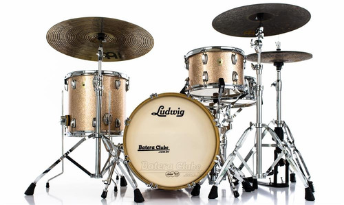 Bateria Ludwig Classic Maple Champagne Sparkle Jazz Set Com (Usado)