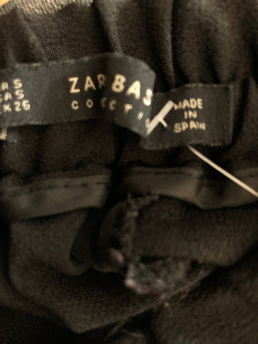 Pantalón Zara 26 Talla S De Color Negro (Usado)