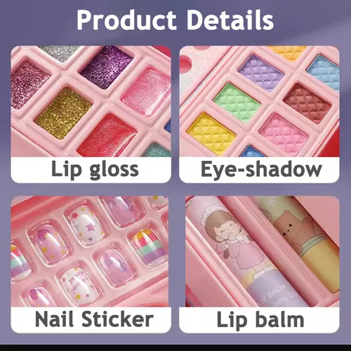 Juego De Maquillaje Para Niñas Maquillaje Lavable Rosa