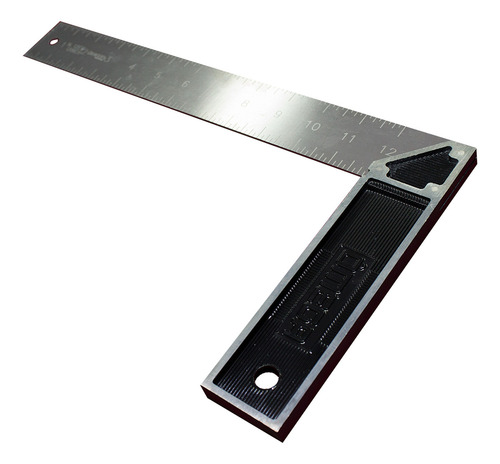 Esquadro Profissional Ômega 12 300mm Precisão Resistência Cor Cinza