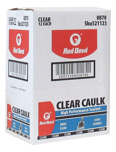 0870 Sellador Adhesivo Transparente Para Calafatear, 10.1 Oz