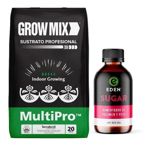 Sustrato Growmix Tierra Fértil Multipro 20lts Eden Sugar 125