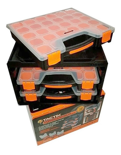 Imagen 5 de 6 de Gavetero Organizador Caja Tactix 320040 3 Maletas 15div C/u