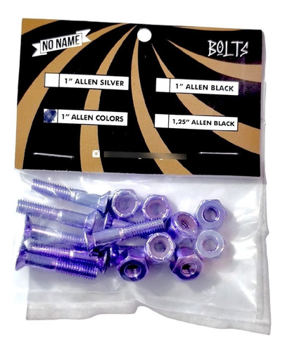 Set 8 Tornillos Colores Skate No Name Allen 1¨ Importados