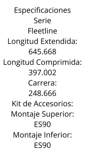 Amortiguador 85003 = 65409 66720 6720 74420