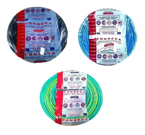 Cable Unipolar 2,5 Mm Combo De 3 Unidades  X 100m Por E631