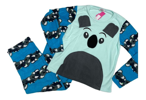 Pijama Conjunto 2 Piezas Menta Koala Pantalón Y Top Dama 