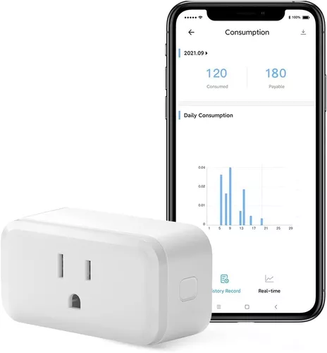 Enchufe inteligente,Smart Plug Toma de aire acondicionado Compatible con  Alexa Google Assistant para control de voz, Mini tomacorriente inteligente  Wifi con función de temporizador, no requiere concentrador, certificado FCC  ETL blanco 