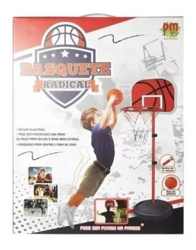 Imagem 5 de 5 de Cesta De Basquete Infantil Brinquedo Regulável Até 139 Cm