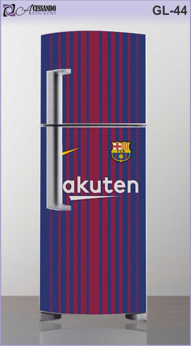 Adesivo Envelopar Geladeira Inteira Bandeira Barcelona Nike