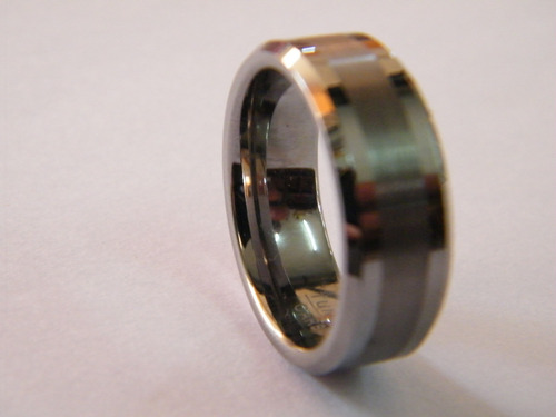 Anillo Elegante De Acero Para Bodas- Compromisos.