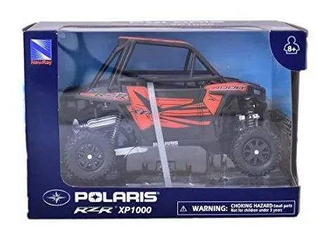 Vehículo Modelo A Escala 1-18 Polaris Rzr Xp Atv Naranja