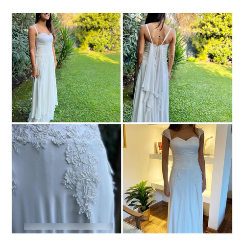 Vestido Novia Seda De Diseñadora Oui Novias