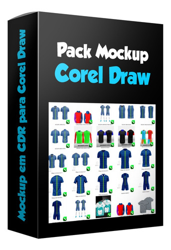 Pack 30 Mockup Camisa Uniformes Editavel Em Corel Draw Cdr