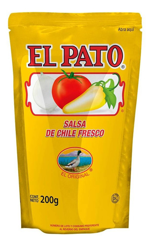 10 Pza Salsa El Pato De Chile Fresco 200 G