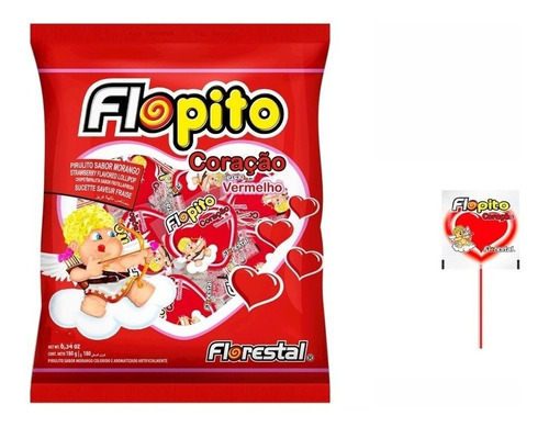 Kit 2 Pacotes De Pirulito Coração Florestal C/50 Unidades