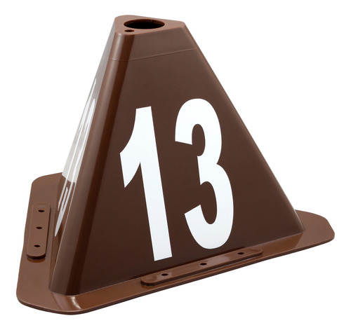 15 Piramides Triangular De Señalizacion Automotriz Color Chocolate
