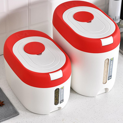 Contenedor De Comida Seca, Dispensador De Arroz, Caja De
