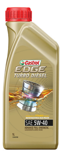 Aceite Castrol Edge Turbo Diesel 5w 40 Auto Sintetico 1litro