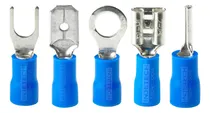 Comprar Kit Terminais Olhal Garfo Femea Macho Pino Az 2,5mm 50pçs