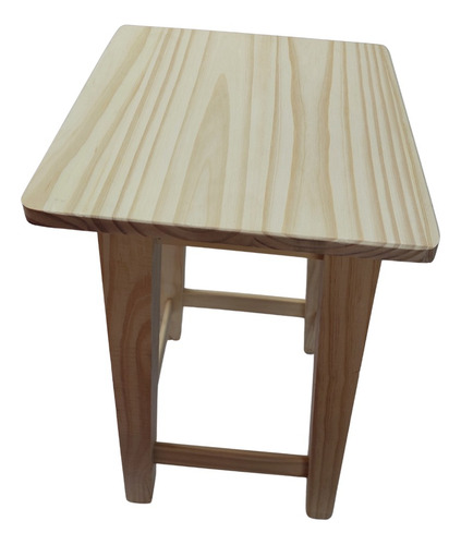 Desayunador Banqueta Taburete Silla Alta Banco Madera Pino Lijado Y Lustrado Natural